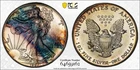 1987 1 oz American Silver Eagle PCGS MS66 Rainbow Toned
