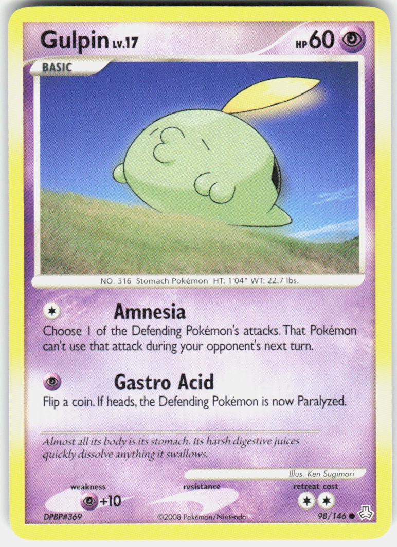 Gulpin 98/146 Common Legends Awakened Pokemon Lightly Played
