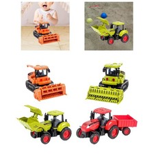 Tractor Toy Farmer Truck Farm Vehicle Toy Farm Machinery Toy for Kids Ages 3