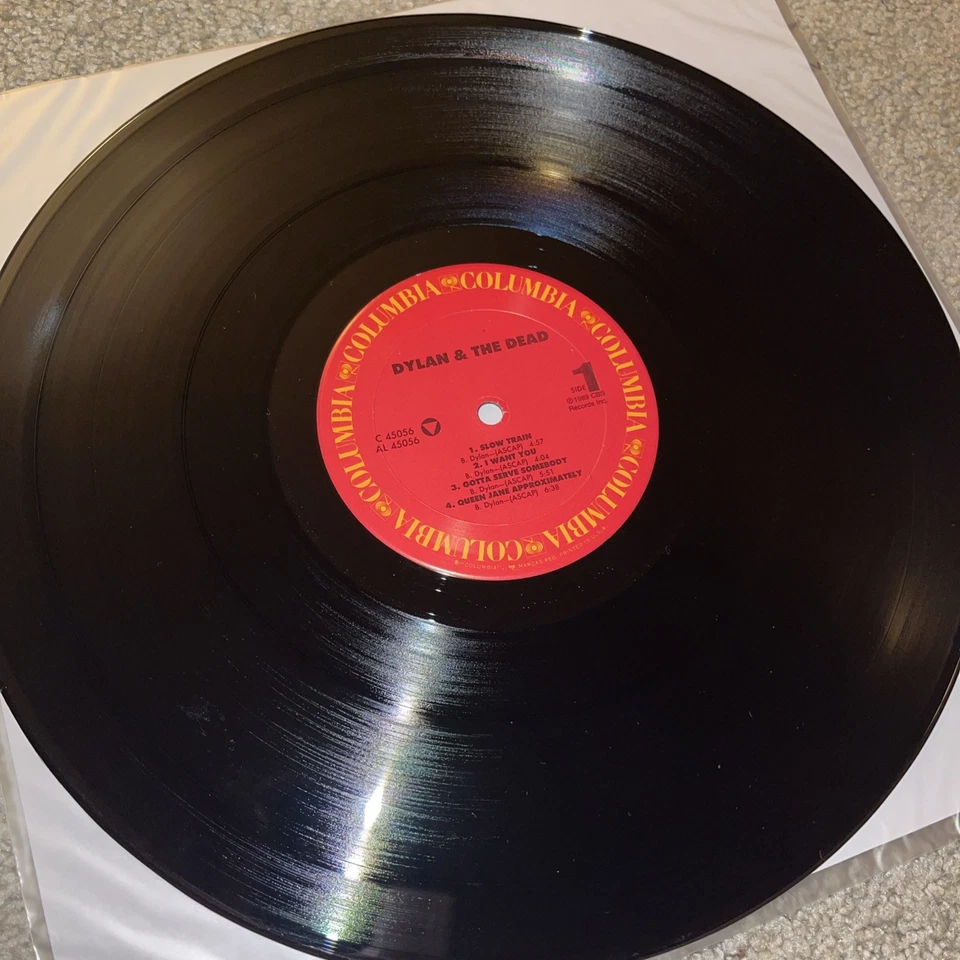 Dylan & The Dead - Bob Dylan Grateful Dead - NM Viny LP w/ Hype - 1st 1989 45056 - Image 4 of 4