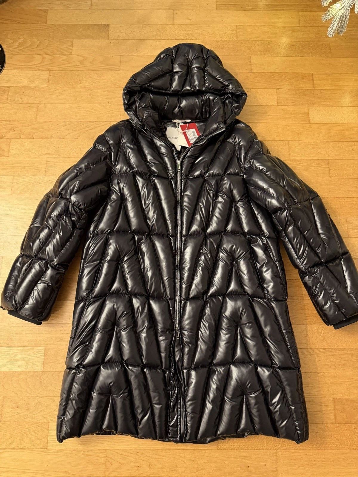 Valentino — New Genuine Valentino Garavani Down Coat 48 Black Quilted Full Set £2500