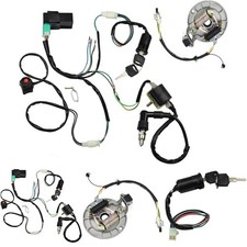 Kick Start Dirt Pit Bike Wiring Loom CDI Ignition Coil Magneto Spark Plug