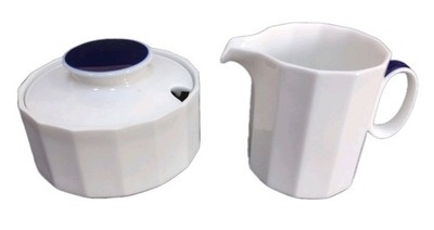 Rosenthal Studio Line Polygon Mykonos Creamer & Sugar Bowl Tapio Wirkkala MINT