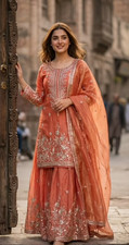 WEDDING BOLLYWOOD PAKISTANI SUIT DESIGNER SALWAR KAMEEZ INDIAN PARTY WEAR DRESS
