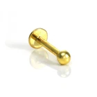 Solid 9ct Gold 2.5mm Ball End Labret Nose Piercing Stud