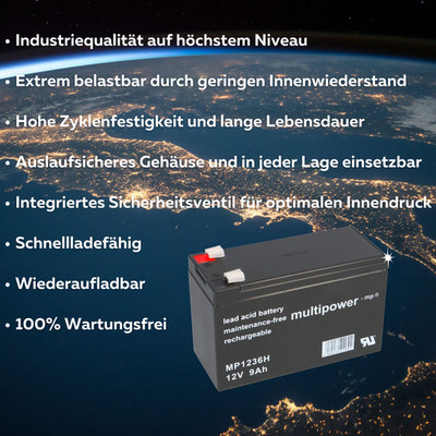 Ersatzakku für Dell DL5000RMI5U Markenakku 8x 12V 9Ah USV