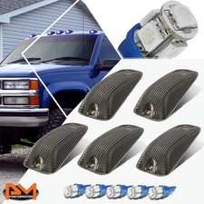 5-piece Cab Roof Running Light Smoked Housing Blue Led For 88-02 Chevygmc Ck 5-piece Cab Roof Running Light Smoked Housing Blue Led For 88-02 Chevygmc Ck
