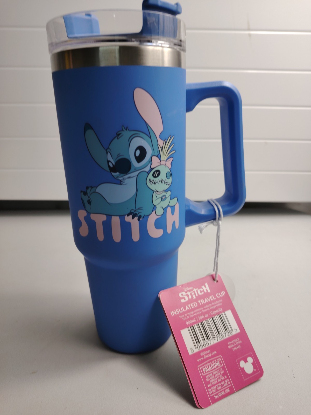 Paladone Disney Stitch 900ml Insulated Travel Cup Tumbler New - No Straw Chipped