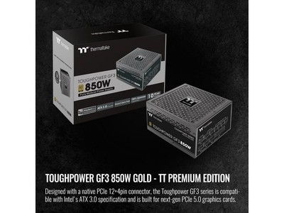 Thermaltake Toughpower GF3 850W ATX 3.0 Full Modular Power Supply 