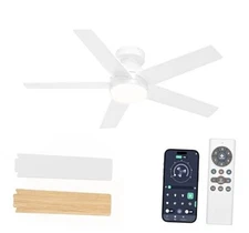  Ceiling Fan with Lights and Remote Low Profile Ceiling Fan with 42 inch White