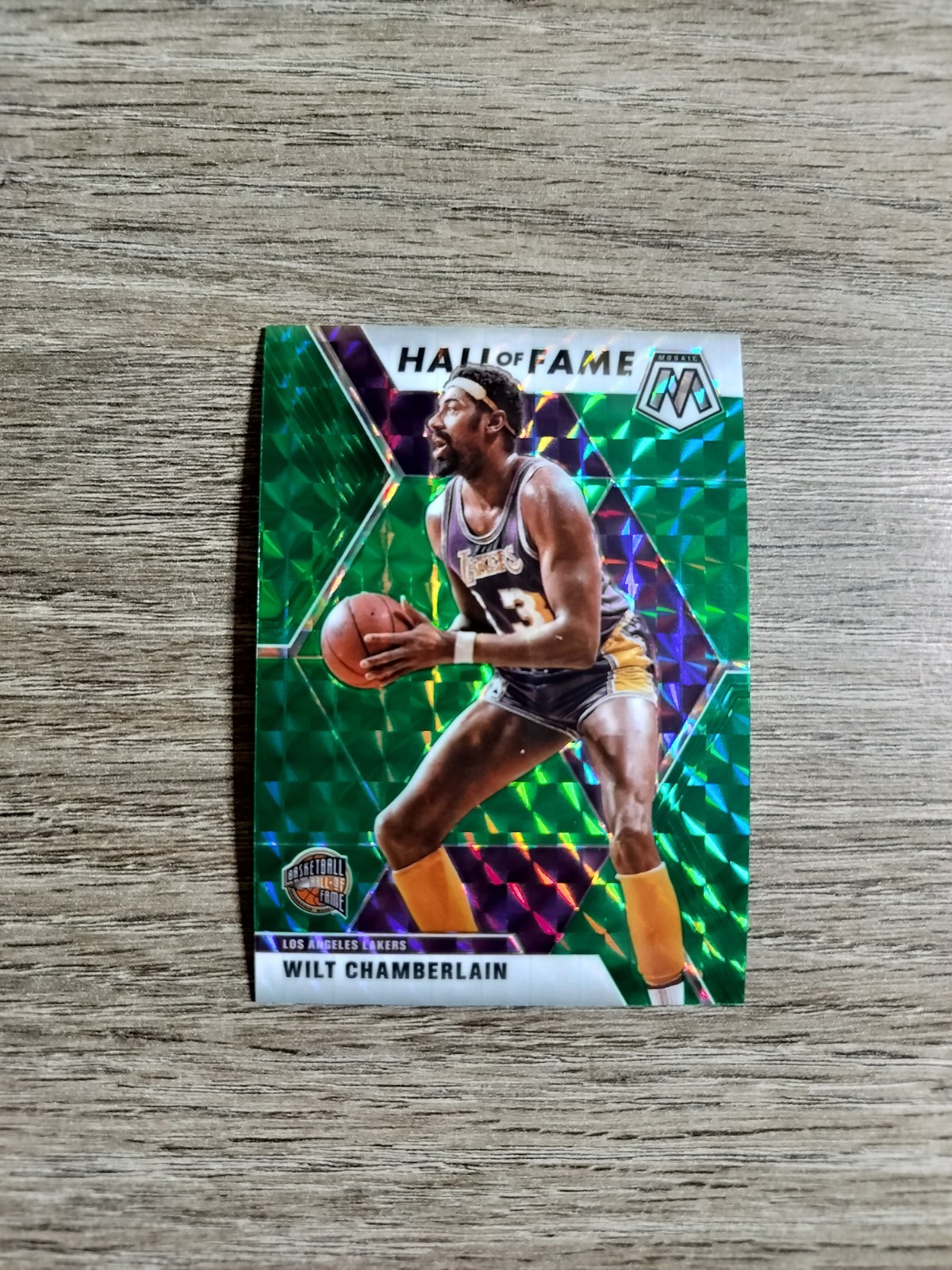 2019-20 Panini Mosaic - Hall of Fame Wilt Chamberlain #285 Green Prizm