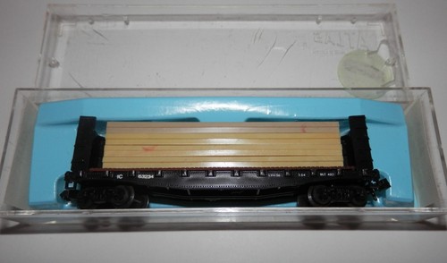 Mampara plana Atlas escala N Illinois Central 63234 con carga #2282 | Condition: Used