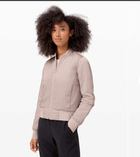 Lululemon Non-Stop Bomber Reversible Jacket PinkFawn Size 4 W4BDGS PrimaLoft EUC