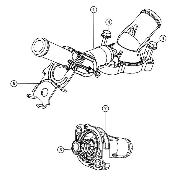 For Dodge Grand Caravan 08-10 Engine Coolant Water Pump Housing Engine Coolant Foto 4 de 4
