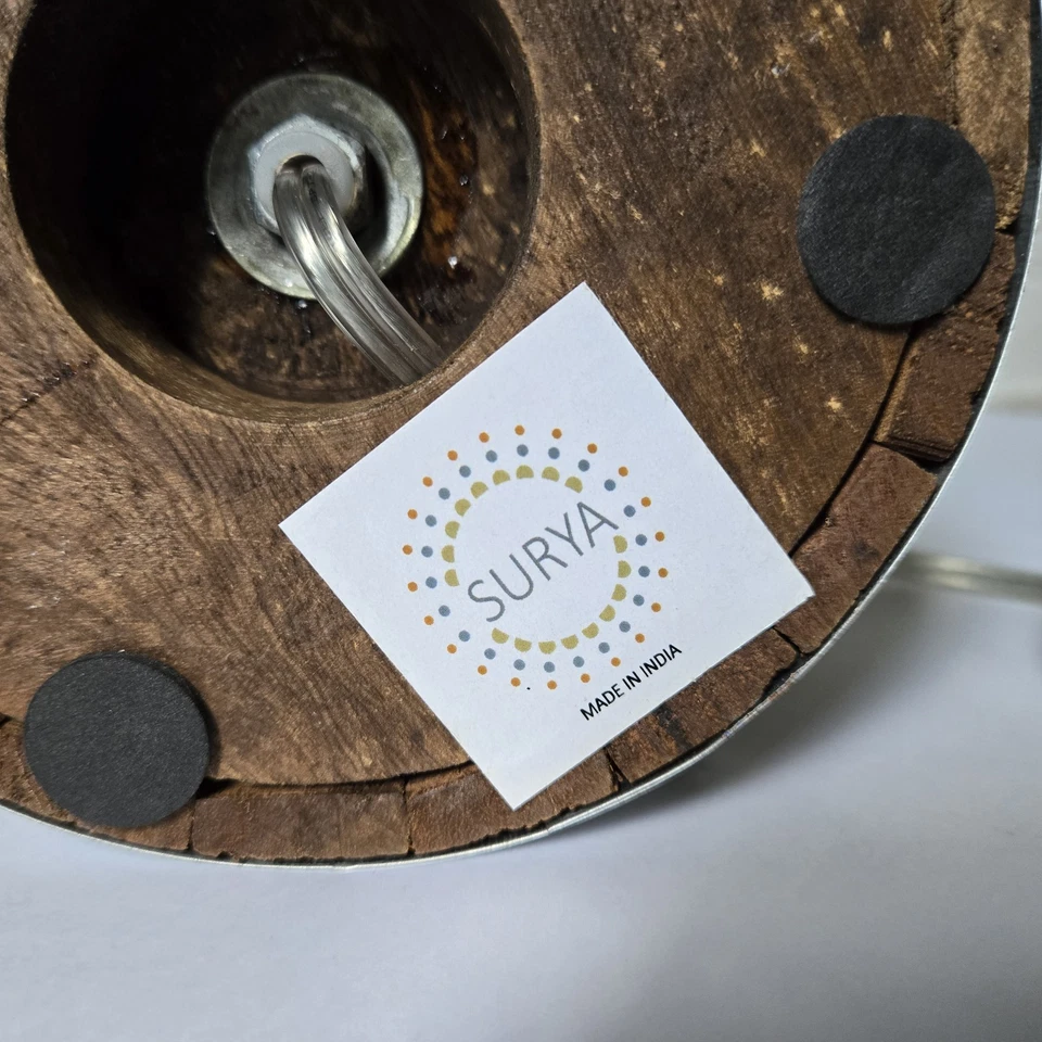 Настольная лампа Surya деревянная металлическая комбинированная настольная лампа деревенская натуральная современная без абажура - Изображение 4 из 4