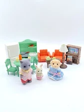 Calico Critters Sylvanian Families Dining & Living Sets -Incomplete + 3 Figures