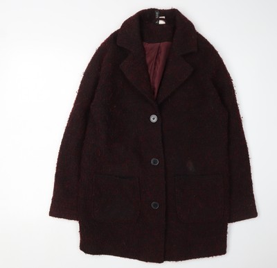 Zara Damen Wollmantel Mehrfarbig Größe 10