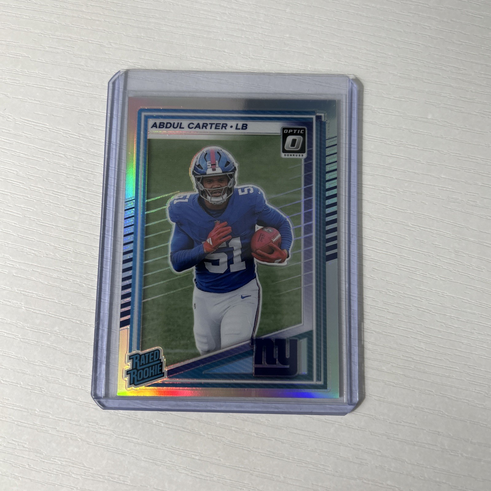 2025 Panini Donruss Football Abdul Carter Rated Rookie Optic Preview Holo #315