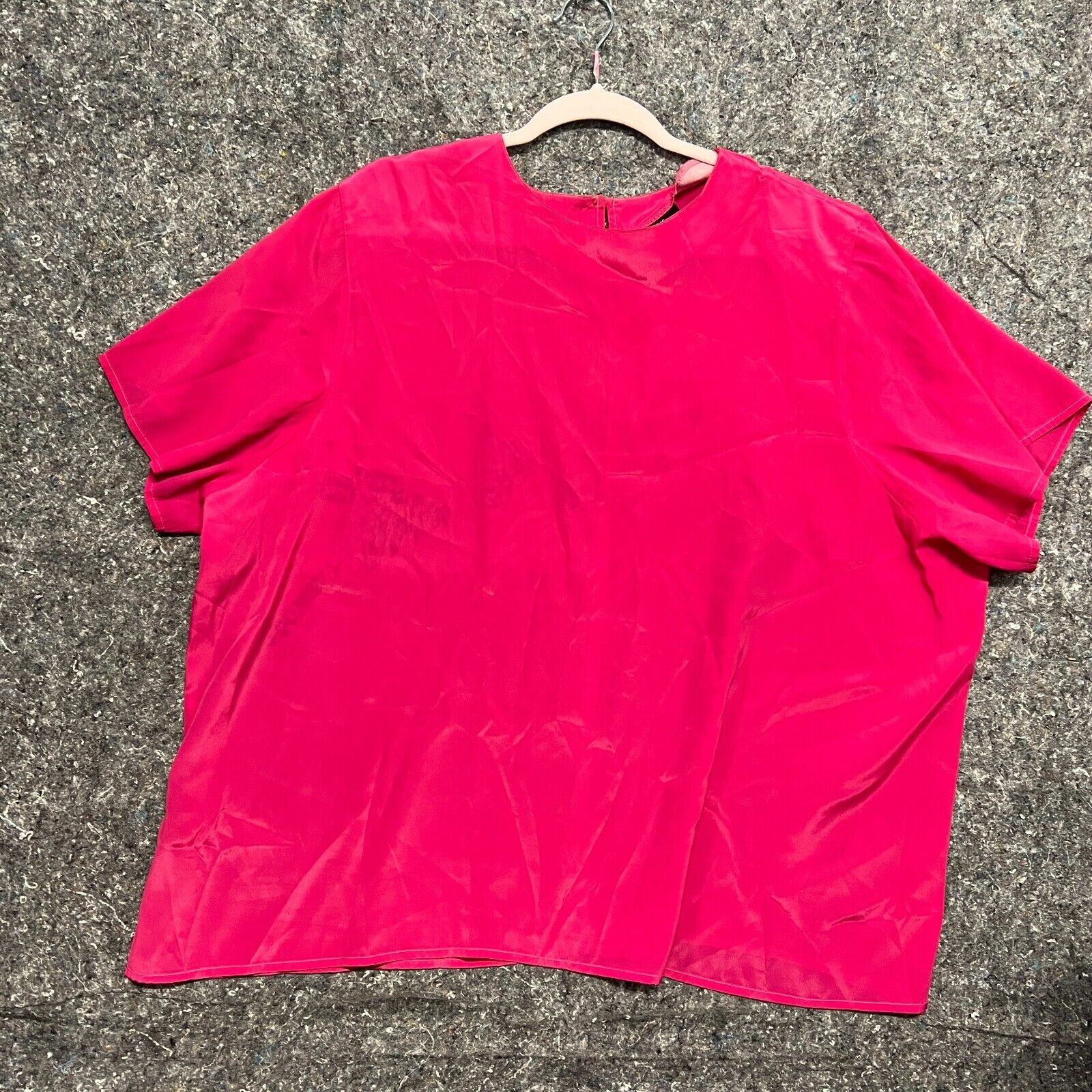 Gianna Norman Womens Pink Lightweight Short Sleeve Summer Blouse