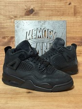 Size 4Y - Jordan 4 Retro Black Cat 2025  GS IB4171-010 Pre-Owned