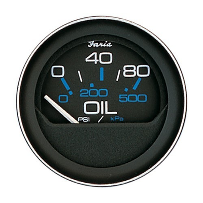 #ad #ad Faria Coral Black 2quot; Oil Pressure Gauge 80 PSI F13002 $44.00