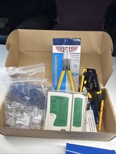 NEW RJ45 Pass Through Networking Crimp Tool Kit Cat5 Cat6 Crimping Tool kit