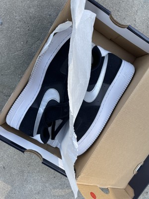 Size 7 - Nike Air Force 1 '07 Black Metallic Silver W/Box
