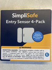 SimpliSafe ENS304  4 Pack Entry Door Window Sensor White 3rd Generation