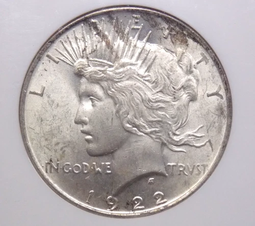 1922 "P" Peace SILVER Dollar $1 NGC MS63 #026 Unc BU Uncirculated ECC&C, Inc.