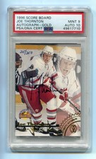 1996 Score Board Autographs Gold #/350 Joe Thornton PSA 9 DNA 10 Gem Auto Rookie