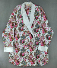 VTG Victoria s Secret Gold Label Pink Floral Paisley Satin Night Shirt Large Boy