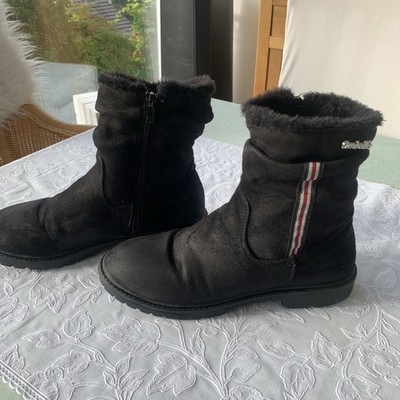 Ambellis Stiefeletten Winterstiefel  Stiefel Schwarz Fell RV Gr. 37 Sehr gut (2)