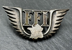 WWII ERA FFI FRENCH FORCES OF THE INTERIOR BADGE M932