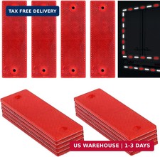 15Pack Red Safety Reflectors - Self Adhesive Trailer, Car, RV, Motorcycl