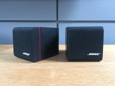 2 X BOSE BLACK RED LINE CUBE LIFESTYLE ACOUSTIMASS SPEAKERS