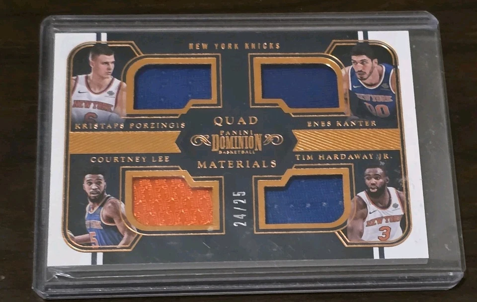 2017 Dominion Quad Materials бронза 24/25 Porzingis-Courtney-Lee-Hardway GU-GW - Изображение 3 из 3