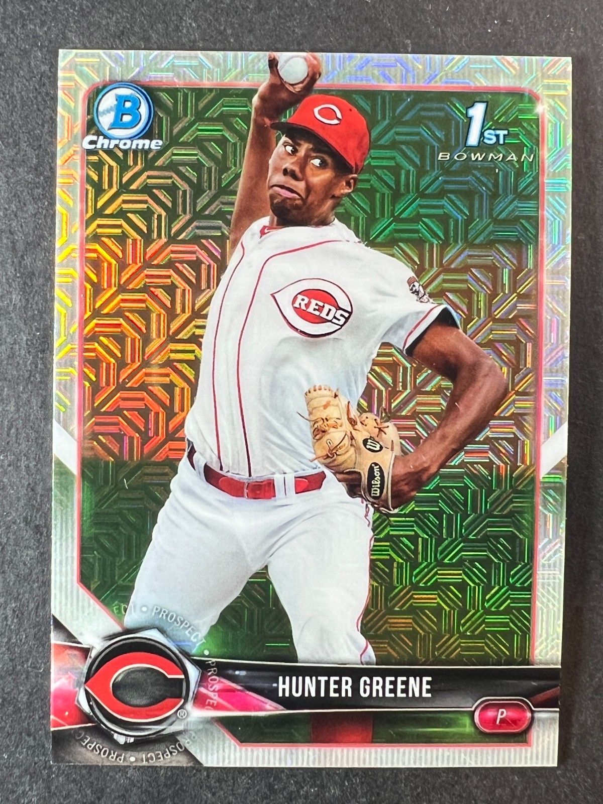 2018 Bowman Chrome Mojo Refractor Hunter Greene #BCP48