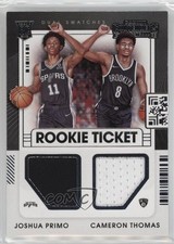 2021-22 Contenders Rookie Ticket Dual Swatches Joshua Primo Cameron Thomas 0nm7