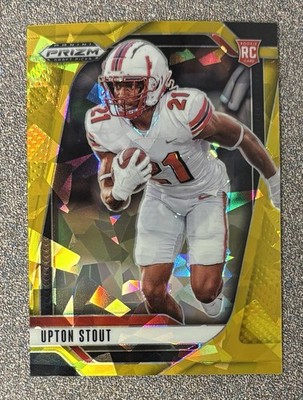 2025 Panini Prizm Draft Picks - Upton Stout #149 Gold Ice Prizm (RC)