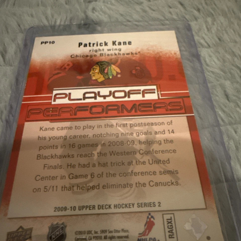 2009-10 Upper Deck Playoffs Performers Patrick Kane Foto 2 de 3