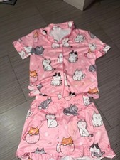 Pink Cat Pajama set of 2 for girls size 9Y