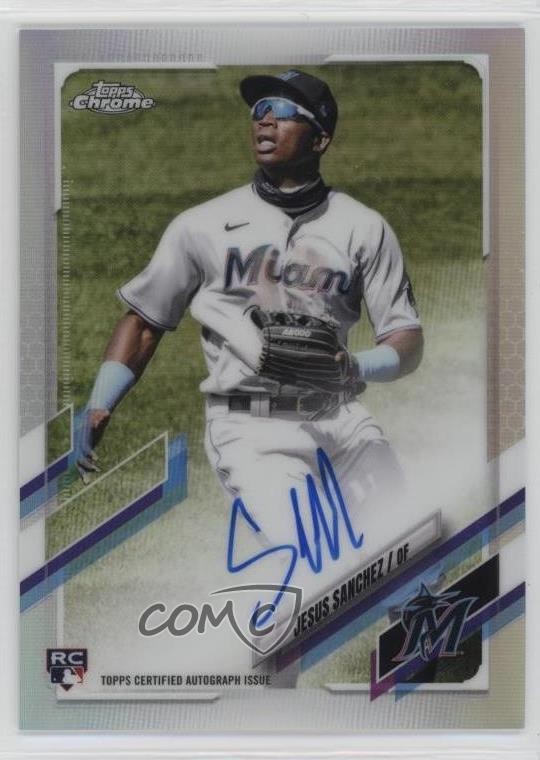 2021 Topps Chrome Rookie Refractor 245/499 Jesus Sanchez #RA-JS Auto RC 0f5t