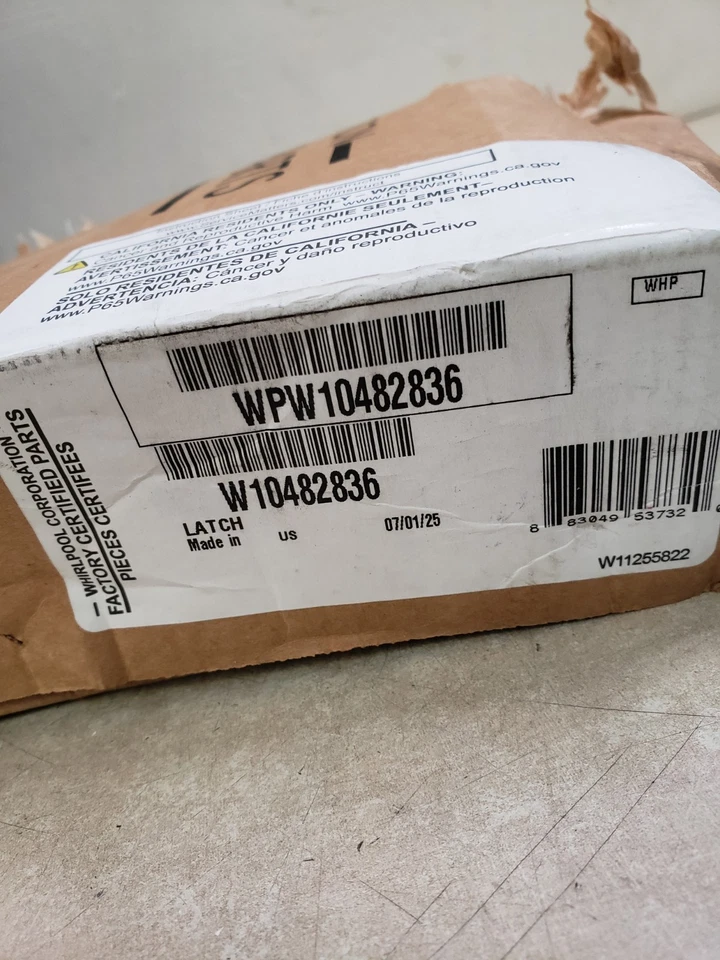 Pestillo de puerta de lavadora Whirlpool original OEM W10482836 Foto 2 de 4