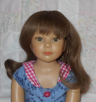 Monique NICOLE HUMAN HAIR Doll Wig SZ 8/9 (BIG) LIGHT BROWN Long Hair/Bangs NWT