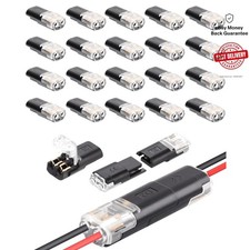 Double-Wire Plug-in Connector,Quick Connect Push-in Lever Wire Connectors 50Pcs 