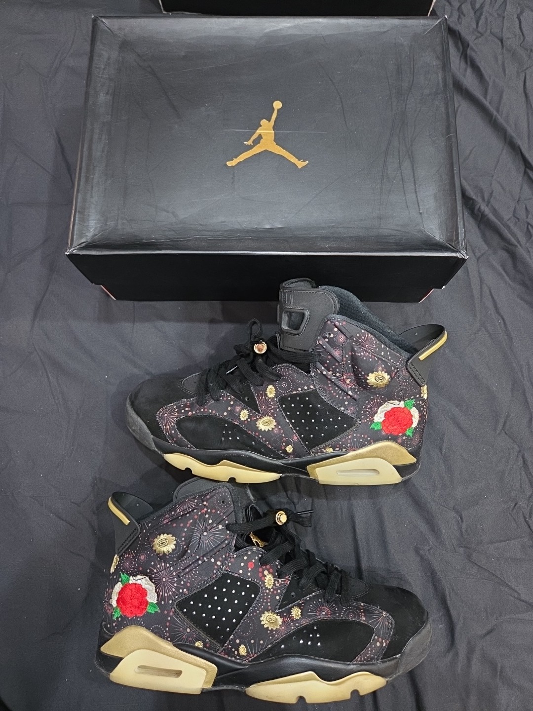 Air Jordan 6 Retro Chinese New Year Sneakers AA2492-021 Mens Size 9.5