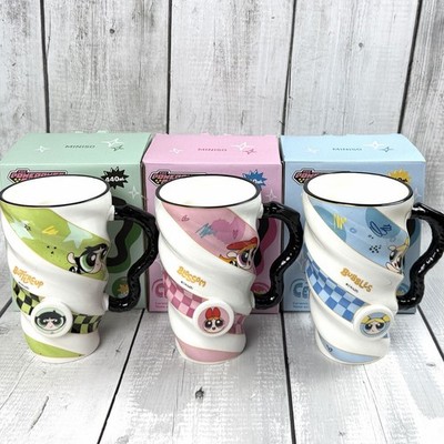 The Powerpuff Girls マグカップ スプーン付き The Powerpuff Girls BLOSSOM BUBBLES & BUTTERCUP 3D Spiral Coffee