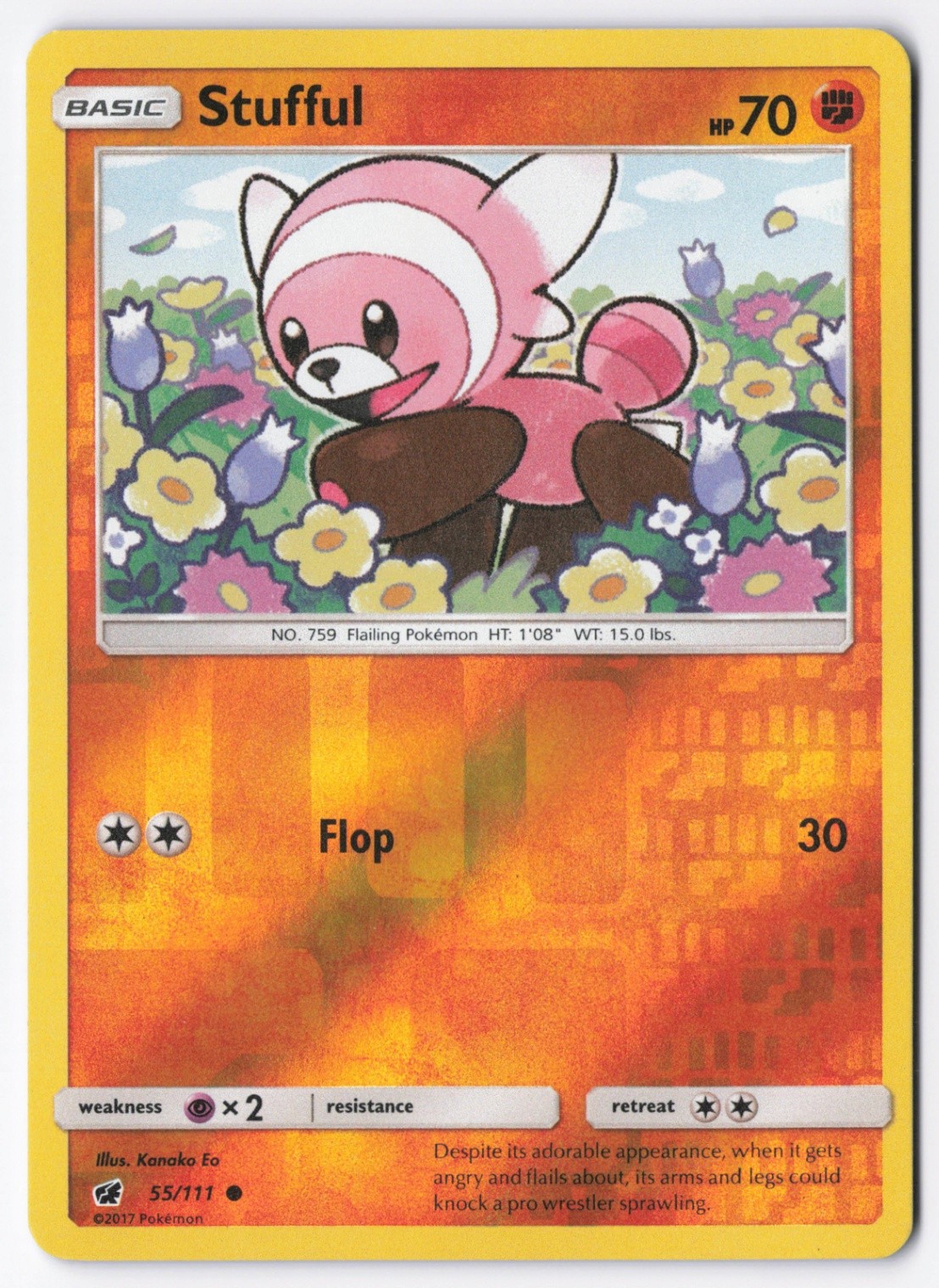 Stufful Reverse Holofoil Common SM - Crimson Invasion 55/111 NM
