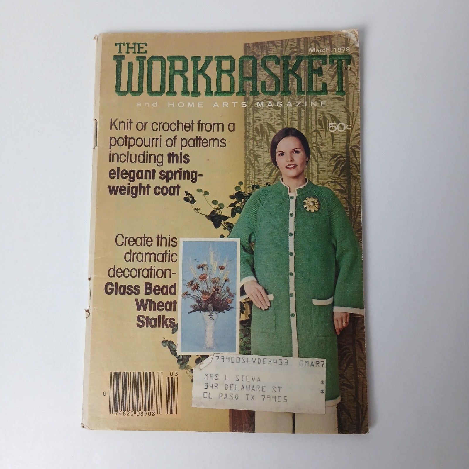 The Workbasket Magazine March 1978 Sage Green Coat Crochet Romper Suit