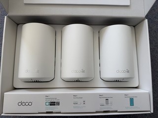 tp link Deco XE75 WiFi 6E System 4x Antennas Tri Band White (3 pack)
